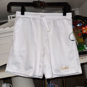 Cadets Check Out Mesh Shorts in White SZ 10/12 (25-28” Waist) NWT boys